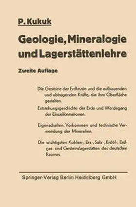 Kukuk |  Geologie, Mineralogie und Lagerstättenlehre | eBook | Sack Fachmedien