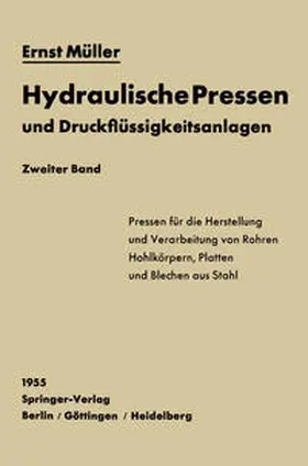 Müller |  Hydraulische Pressen und Druckflüssigkeitsanlagen | eBook | Sack Fachmedien