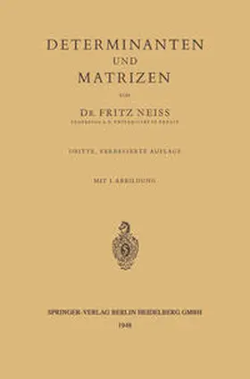 Neiss |  Determinanten und Matrizen | eBook | Sack Fachmedien