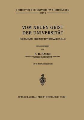 Bauer |  Vom Neuen Geist der Universität | Buch |  Sack Fachmedien