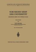 Bauer |  Vom Neuen Geist der Universität | Buch |  Sack Fachmedien
