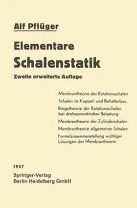 Pflüger |  Elementare Schalenstatik | eBook | Sack Fachmedien