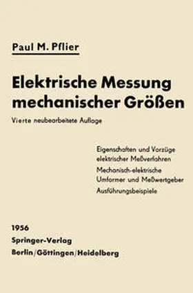 Pflier |  Elektrische Messung mechanischer Größen | eBook | Sack Fachmedien