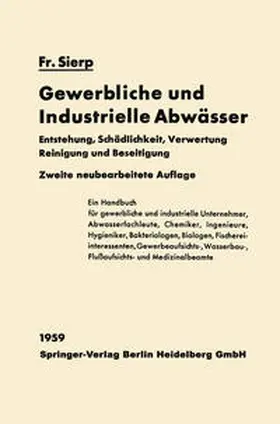Sierp |  Die Gewerblichen und Industriellen Abwässer | eBook | Sack Fachmedien