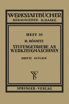 Rögnitz |  Stufengetriebe an Werkzeugmaschinen | eBook | Sack Fachmedien