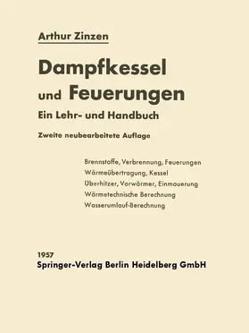 Zinzen |  Dampfkessel und Feuerungen | Buch |  Sack Fachmedien