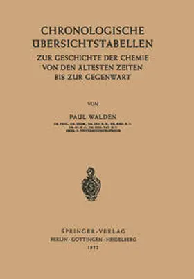Walden |  Chronologische Übersichtstabellen | eBook | Sack Fachmedien