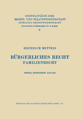 Mitteis |  Bürgerliches Recht | Buch |  Sack Fachmedien