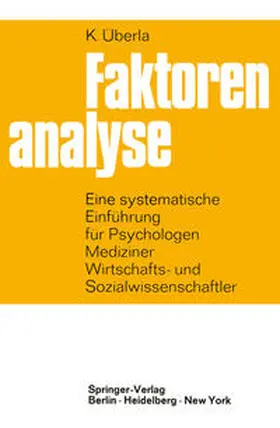 Überla |  Faktorenanalyse | Buch |  Sack Fachmedien