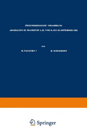 Naujoks / Kirchhoff |  Verhandlungen der Deutschen Gesellschaft für Gynäkologie | Buch |  Sack Fachmedien