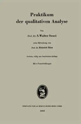 Souci |  Praktikum der qualitativen Analyse | eBook | Sack Fachmedien
