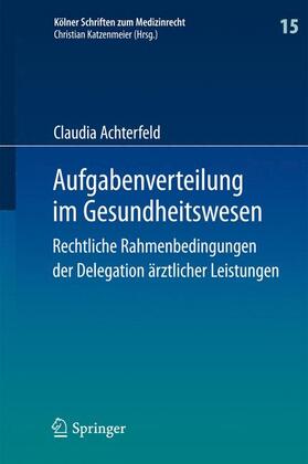 Achterfeld | Aufgabenverteilung im Gesundheitswesen | Buch | sack.de
