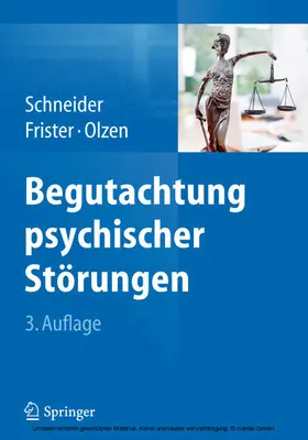 Schneider / Frister / Olzen |  Begutachtung psychischer Störungen | eBook | Sack Fachmedien