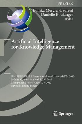 Boulanger / Mercier-Laurent | Artificial Intelligence for Knowledge Management | Buch | 978-3-642-54896-3 | sack.de