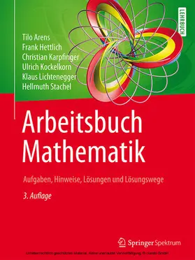 Arens / Hettlich / Karpfinger |  Arbeitsbuch Mathematik | eBook | Sack Fachmedien