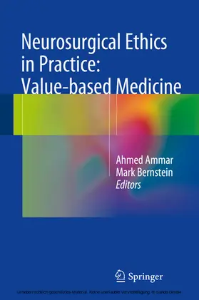 Ammar / Bernstein |  Neurosurgical Ethics in Practice: Value-based Medicine | eBook | Sack Fachmedien