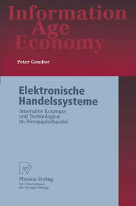 Gomber |  Elektronische Handelssysteme | eBook | Sack Fachmedien