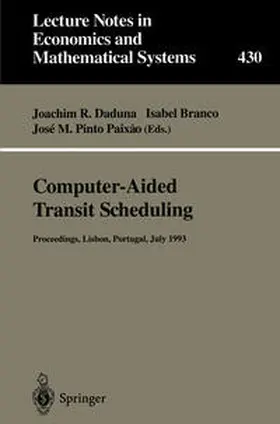 Daduna / Branco / Paixao |  Computer-Aided Transit Scheduling | eBook | Sack Fachmedien