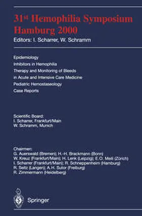 Scharrer / Schramm |  31st Hemophilia Symposium | eBook | Sack Fachmedien