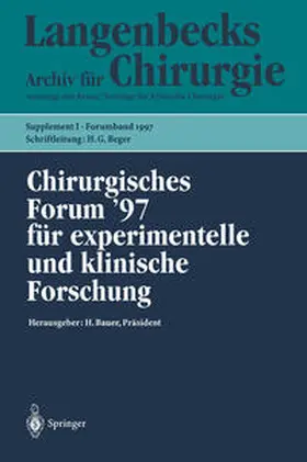 Bauer / Rothmund / Hartel |  Chirurgisches Forum '97 für experimentelle und klinische Forschung | eBook | Sack Fachmedien