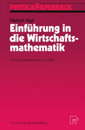 Vogt |  Einführung in die Wirtschaftsmathematik | eBook | Sack Fachmedien