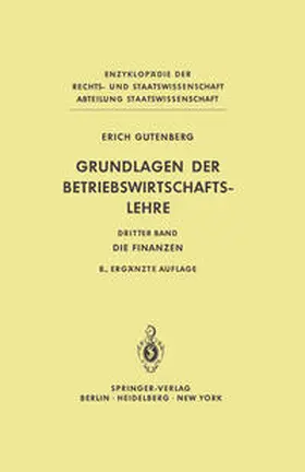 Gutenberg |  Grundlagen der Betriebswirtschaftslehre | eBook | Sack Fachmedien