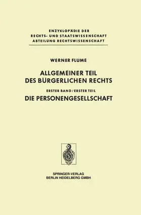 Flume |  Allgemeiner Teil des Bürgerlichen Rechts | Buch |  Sack Fachmedien