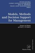 Kischka / Radermacher / Leopold-Wildburger |  Models, Methods and Decision Support for Management | Buch |  Sack Fachmedien