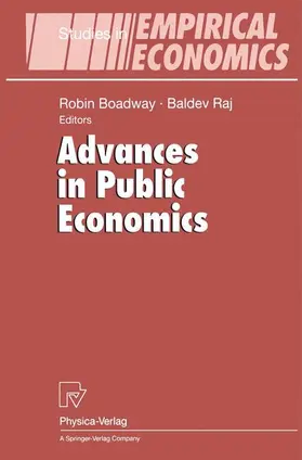 Raj / Boadway |  Advances in Public Economics | Buch |  Sack Fachmedien