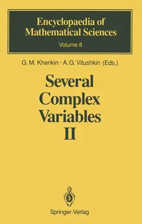 Khenkin / Vitushkin |  Several Complex Variables II | Buch |  Sack Fachmedien