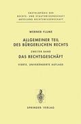 Flume |  Allgemeiner Teil des Bürgerlichen Rechts | Buch |  Sack Fachmedien