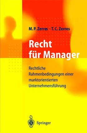 Zerres |  Recht für Manager | Buch |  Sack Fachmedien