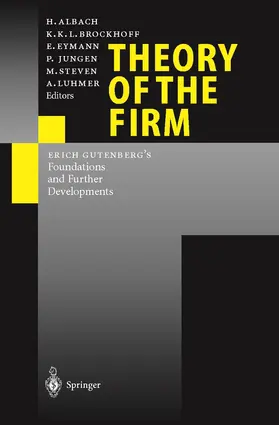 Albach / Brockhoff / Eymann |  Theory of the Firm | Buch |  Sack Fachmedien