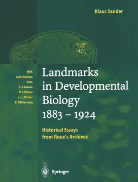 Sander |  Landmarks in Developmental Biology 1883-1924 | Buch |  Sack Fachmedien