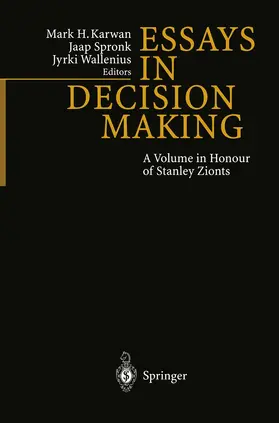 Mark / Spronk / Wallenius |  Essays In Decision Making | Buch |  Sack Fachmedien