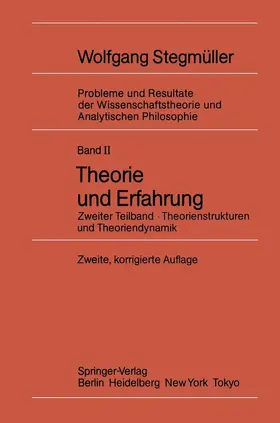 Stegmüller |  Theorie und Erfahrung | Buch |  Sack Fachmedien