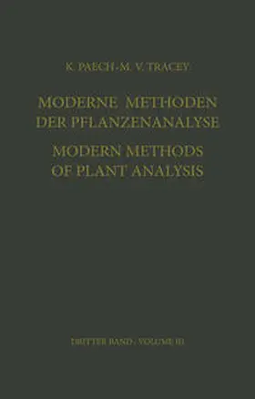 Paech / Tracey | Moderne Methoden der Pflanzenanalyse / Modern Methods of Plant Analysis | E-Book | sack.de