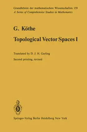 Köthe |  Topological Vector Spaces I | eBook | Sack Fachmedien