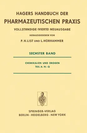 List / Hörhammer |  Chemikalien und Drogen Teil A: N-Q | Buch |  Sack Fachmedien