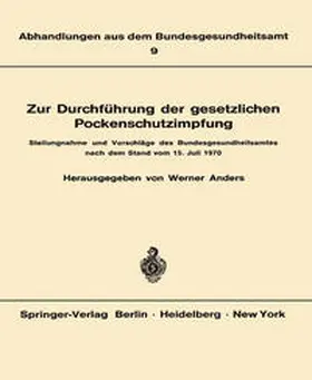 Anders | Zur Durchführung der gesetzlichen Pockenschutzimpfung | E-Book | sack.de