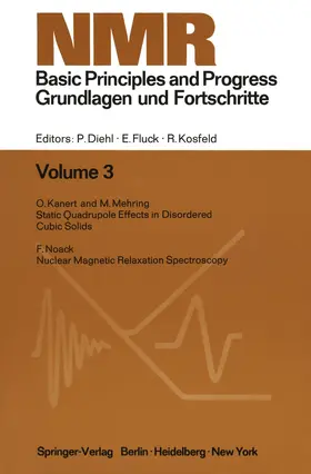 Diehl / Kosfeld / Fluck |  NMR Basic Principles and Progress / NMR Grundlagen und Fortschritte | Buch |  Sack Fachmedien