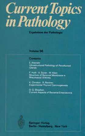 Altmann / Benirschke |  Current Topics in Pathology / Ergebnisse der Pathologie | eBook | Sack Fachmedien