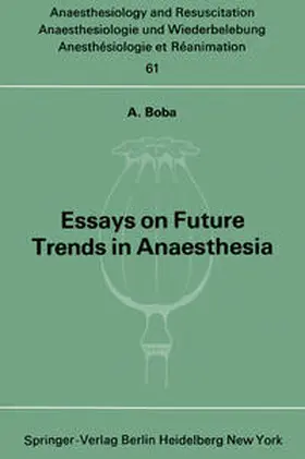 Boba | Essays on Future Trends in Anaesthesia | E-Book | www.sack.de