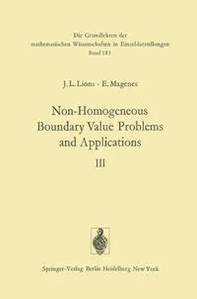 Lions / Magenes |  Non-Homogeneous Boundary Value Problems and Applications | eBook | Sack Fachmedien