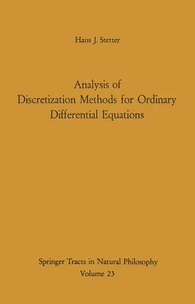 Stetter |  Analysis of Discretization Methods for Ordinary Differential Equations | Buch |  Sack Fachmedien