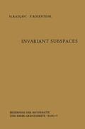 Rosenthal / Radjavi |  Invariant Subspaces | Buch |  Sack Fachmedien