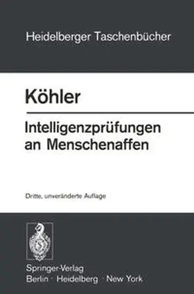 Köhler |  Intelligenzprüfungen an Menschenaffen | eBook | Sack Fachmedien