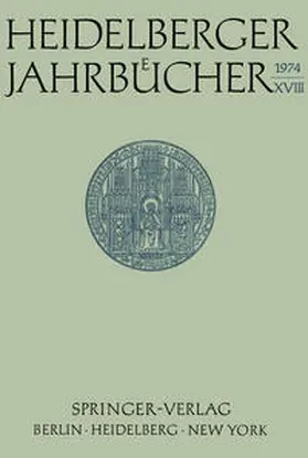 Universitäts-Gesellschaft Heidelberg |  Heidelberger Jahrbücher | eBook | Sack Fachmedien