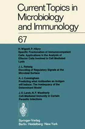 Arber / Haas / Rott |  Current Topics in Microbiology and Immunology / Ergebnisse der Microbiologie und Immunitätsforschung | eBook | Sack Fachmedien