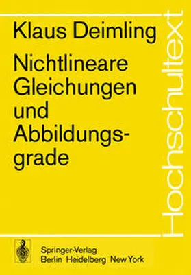 Deimling |  Nichtlineare Gleichungen und Abbildungsgrade | eBook | Sack Fachmedien